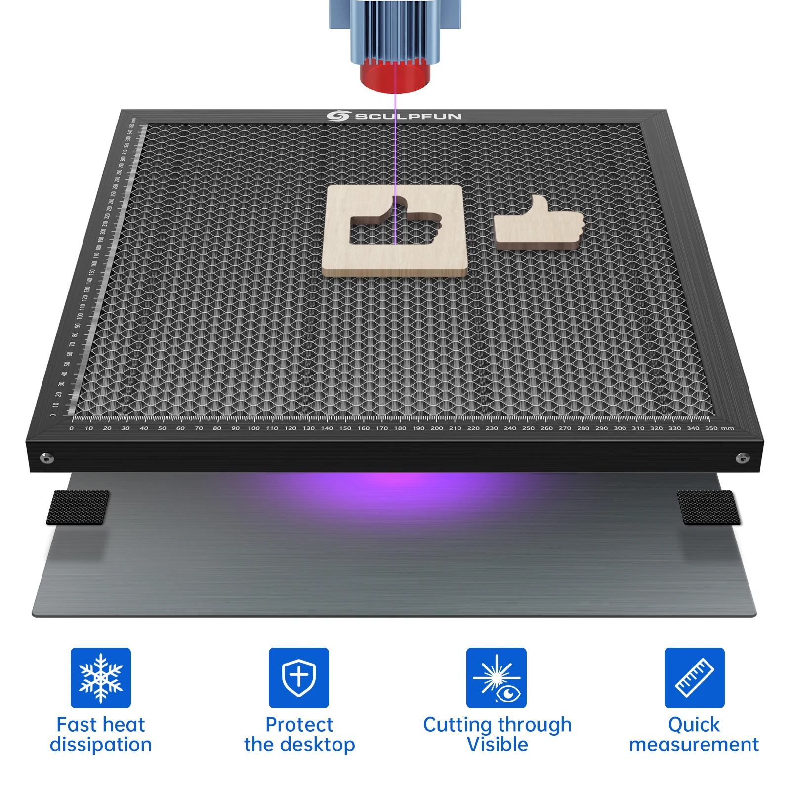 Honeycomb Laser Bed - レーザー彫刻作業ベッドハニカム作業テーブル CO2 レーザー切断機用アルミニウム S9 TTS55Pro TS2